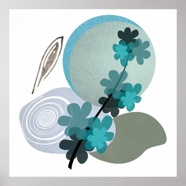 Cyan Boho Poster (Framsidan)