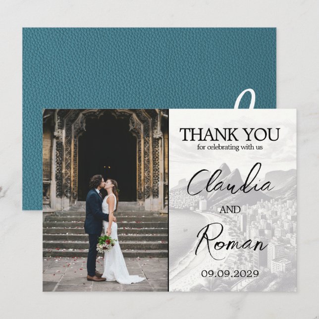 Cyan Brasilien Passport Tack Kort (Fram/baksida)