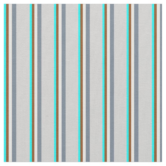 Cyan, Brown, Mint Cream, Slate Grått & Light Grått Tyg (Närbild)