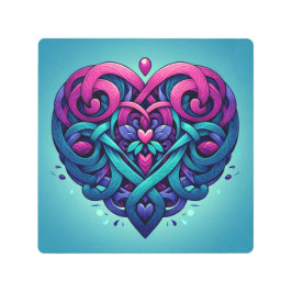 Cyan Celtic Heart