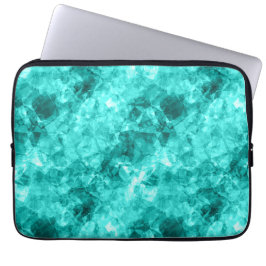 Cyan Crumpled Struktur Laptop Sleeve