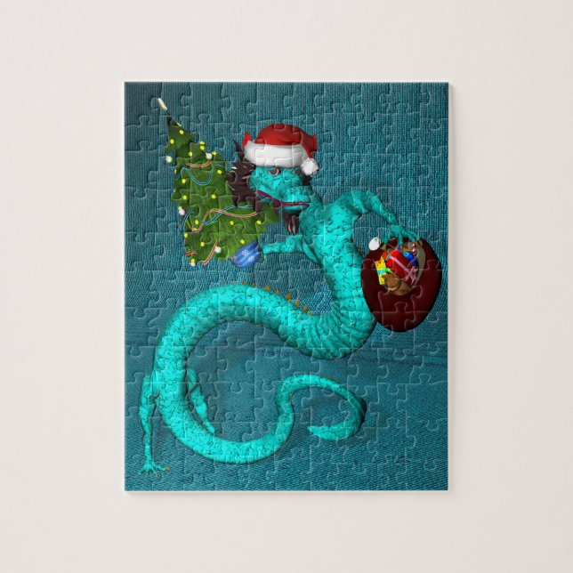 Cyan Dragon 8x10 Pussel (Vertikal)