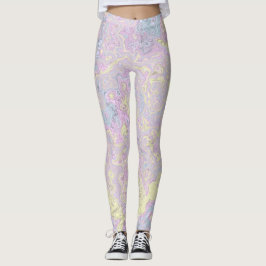 Cyan, Gult, Magenta Swirl Leggings