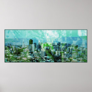 cyan i den rostiga staden poster