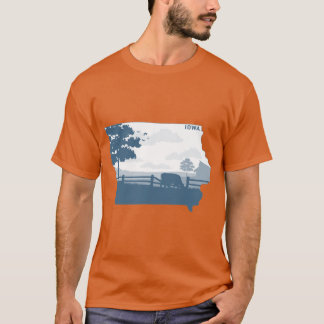 Cyan Iowa Oversized T Shirt