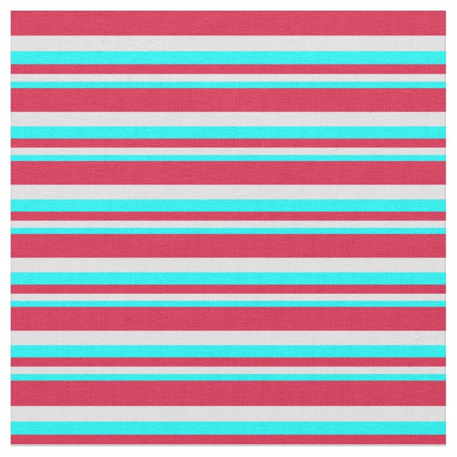 Cyan, Lavender & Crimson Färgad Mönster Tyg (Närbild)