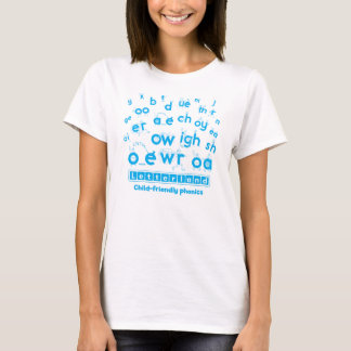 Cyan Letterland | kvinna T-tröja T-shirt