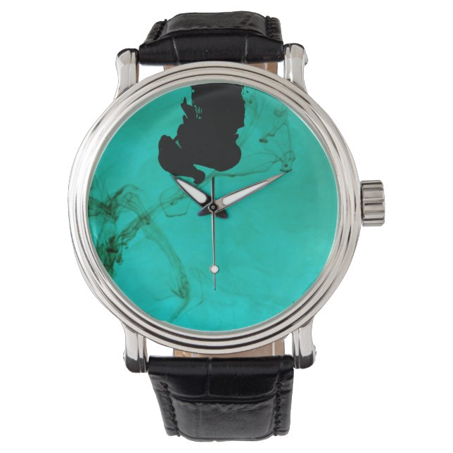 Cyan Liquid Bläck Watch Armbandsur (Framsida)