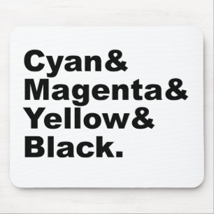 Cyan Magenta Gul Svart CMYK Färgchema Musmatta