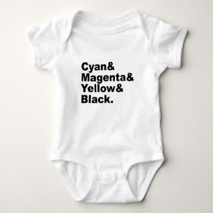 Cyan Magenta Gul Svart CMYK Färgchema T Shirt
