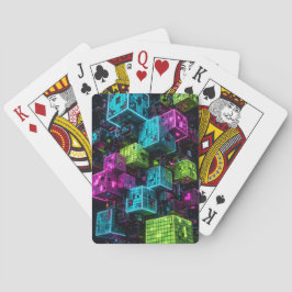 Cyan Magenta Lime Cyberpunk | Extremt 3D Casinokort