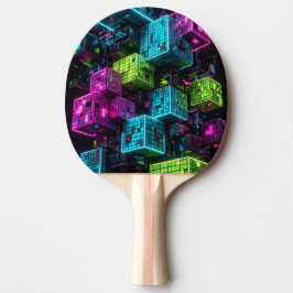 Cyan Magenta Lime Cyberpunk | Extremt 3D Pingisracket