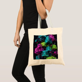 Cyan Magenta Lime Cyberpunk | Extremt 3D Tygkasse