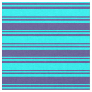 Cyan & Mörk Slate Blue Färgad Mönster Tyg