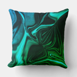 Cyan- och foldryga, snickelade och gröna bladen, e kudde