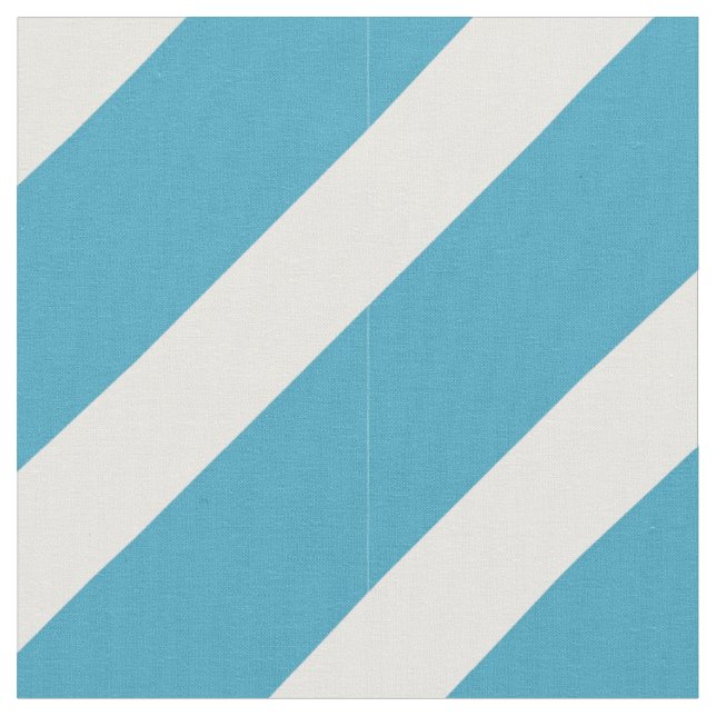 Cyan och för vit diagonala randar tyg (Närbild)
