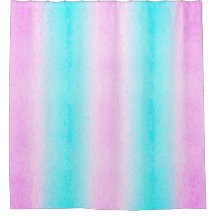 Cyan- och Rosa-stripe Shower Curtain