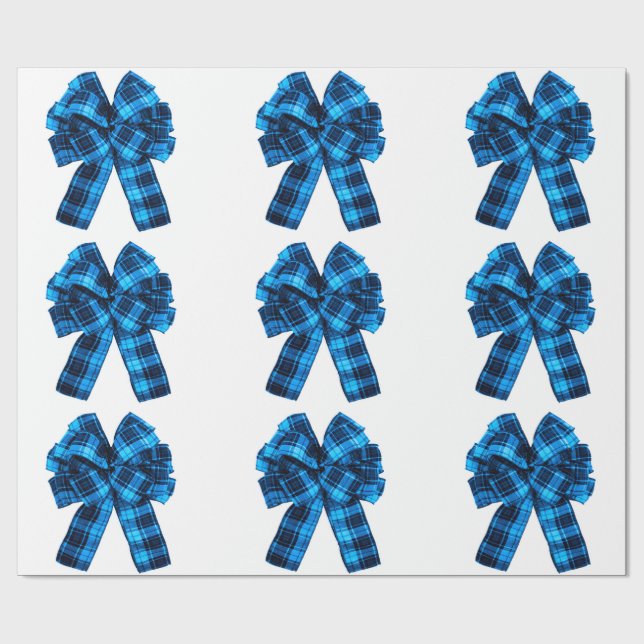 Cyan Play Bows Wrapping Papper Presentpapper (Platt)