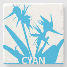 CYAN - Posavasos con Flor del paraíso en calipso