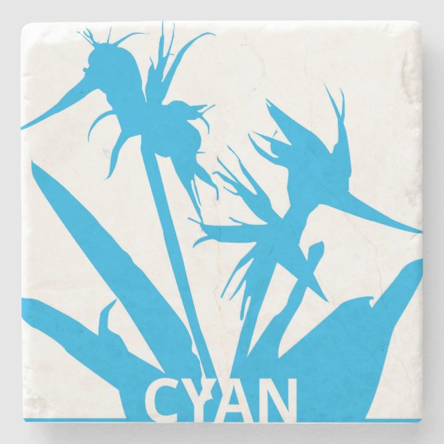 CYAN - Posavasos con Flor del paraíso en calipso Stenunderlägg (Framsidan)
