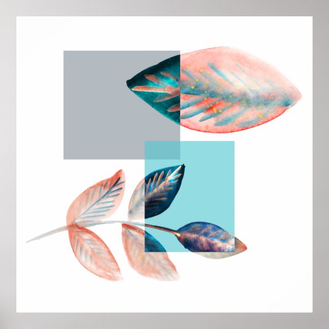 Cyan Red Löv Poster (Framsidan)