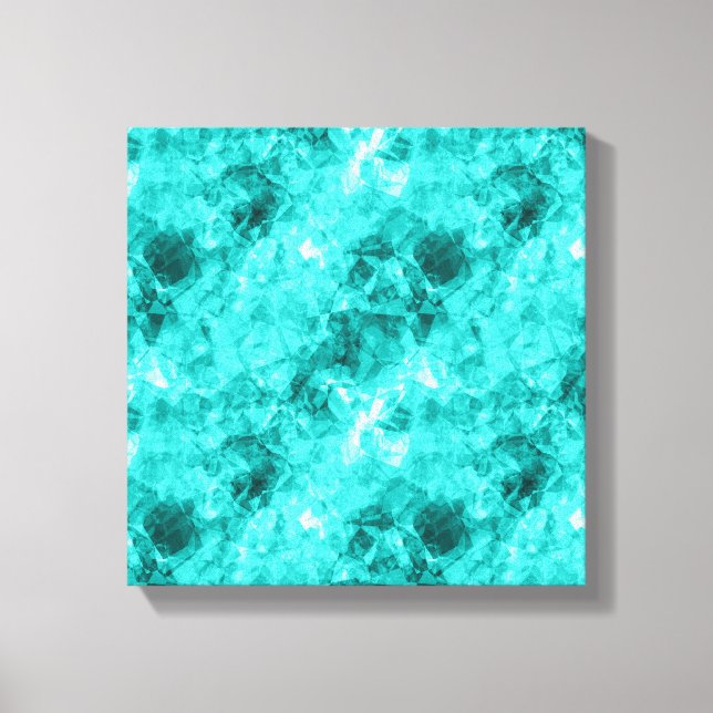 Cyan skrynklig textur canvastryck (Framsida)