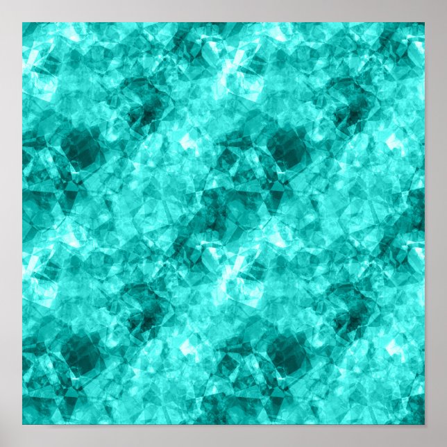 Cyan skrynklig textur poster (Framsidan)