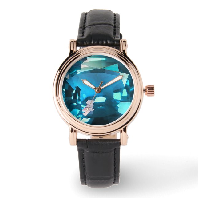 Cyan Sky Blue Armbandsur (Framsida)