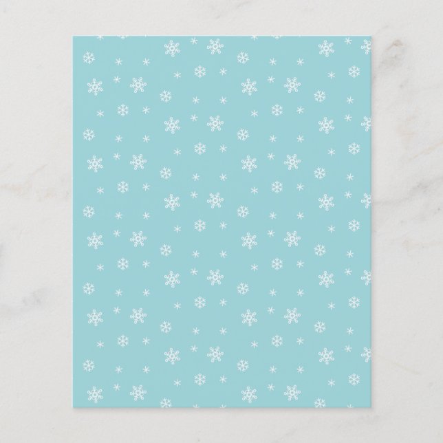 Cyan snöflingemönster Scrapbookpapper (Framsida)