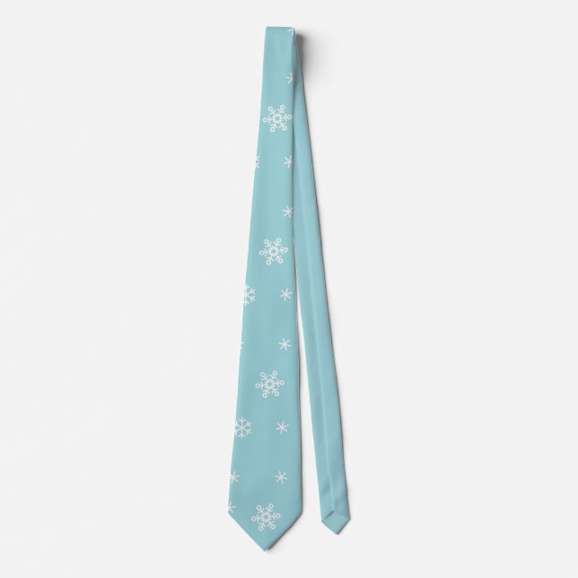 Cyan snöflingemönster slips (Framsida)
