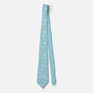 Cyan snöflingemönster slips