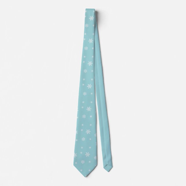 Cyan snöflingemönster slips (Framsida)