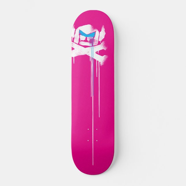 Cyan sprejsvenskdroppandear - som är skateboard bräda 20,5 cm (Framsida)
