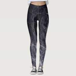 Cyan strukturfjädrar - damasker leggings