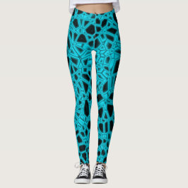 Cyan Svart Gothic Kryptonit Leggings