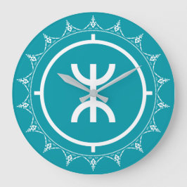 Cyan Tamazgha - Amazigh symbol Stor Klocka