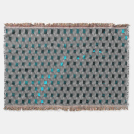 Cyanbild under grått tallrikar, rektangulära forme filt