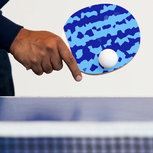 Cyanblå oregelbunden abstrakt design pingisracket (Insitu)