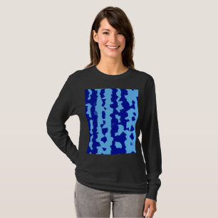 Cyanblå oregelbunden abstrakt design t shirt