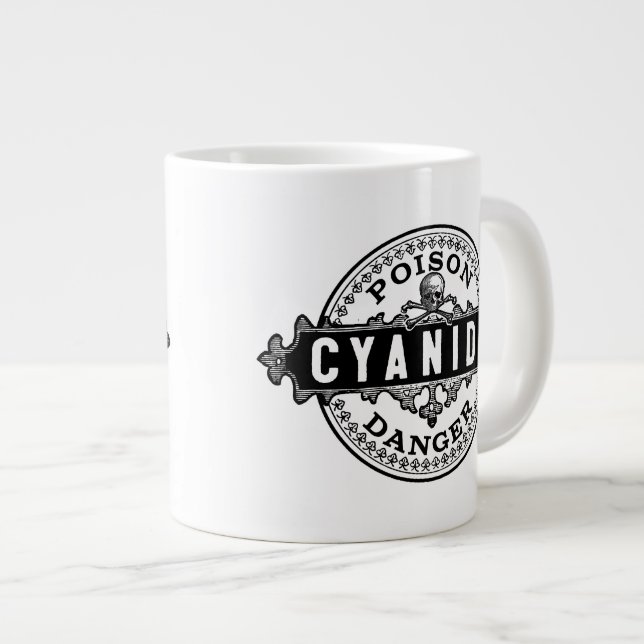 Cyanid Vintage Stil Poison Label Jumbo Mugg (Framsida höger)