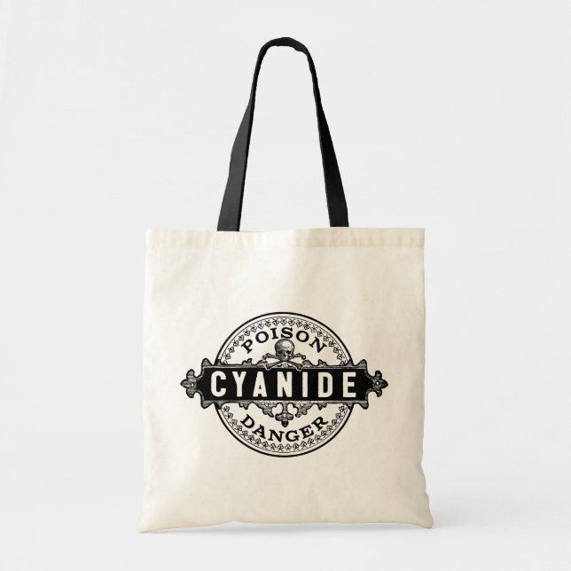 Cyanid Vintage Stil Poison Label Tygkasse (Framsidan)