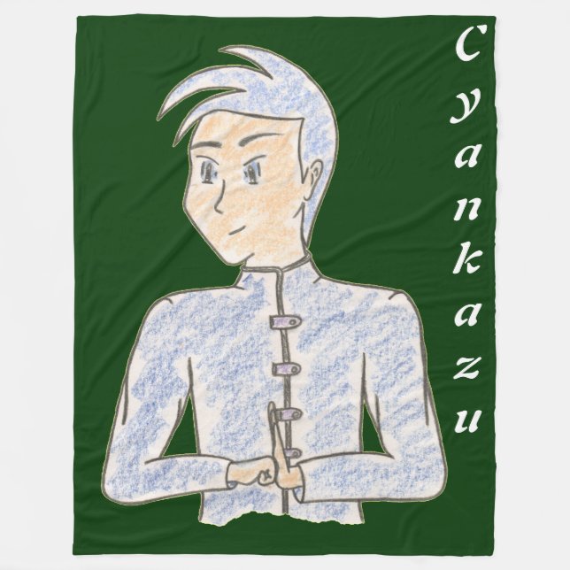 Cyankazu (med namn) fleecefilt (Framsidan)