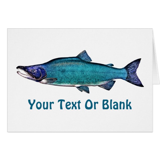 Cyanotisk lax hälsningskort (Framsidan Horizontal)