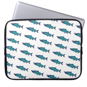 Cyanotisk lax laptop sleeve