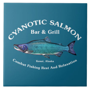 Cyanotisk lax Pub & Grill Kakelplatta