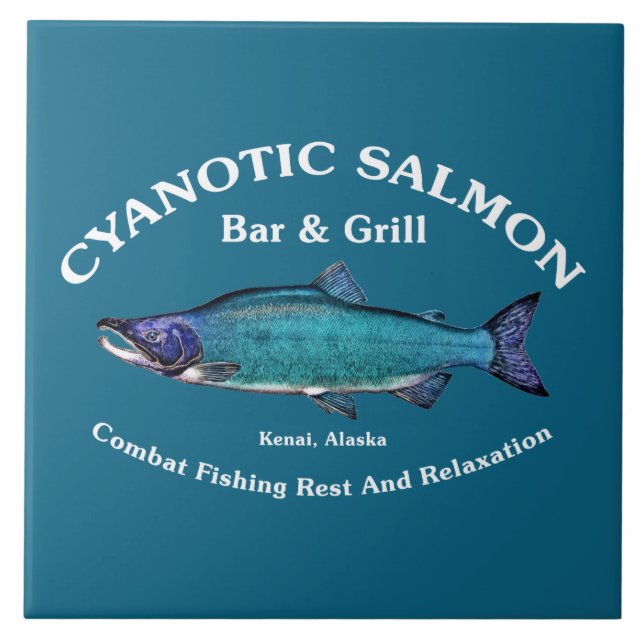 Cyanotisk lax Pub & Grill Kakelplatta (Framsidan)