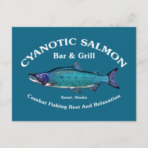 Cyanotisk lax Pub & Grill Vykort