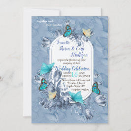 Cyanotype färg och Visiting Butterflies. Inbjudningar