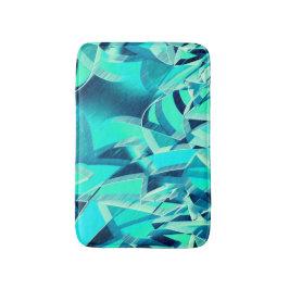 Cyanspår med drizzior på akvamarinbakgrund badrumsmatta