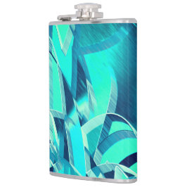 Cyanspår med drizzior på akvamarinbakgrund fickplunta